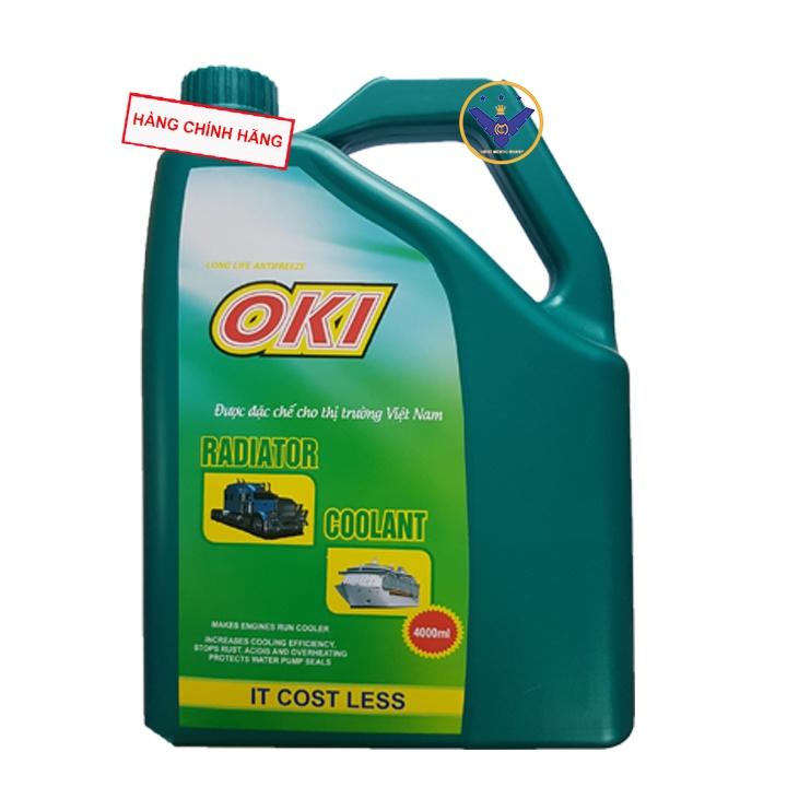 Bộ 2 can 4L nước làm mát xe ô tô màu xanh Esna Coolant, OkI Coolant 4L