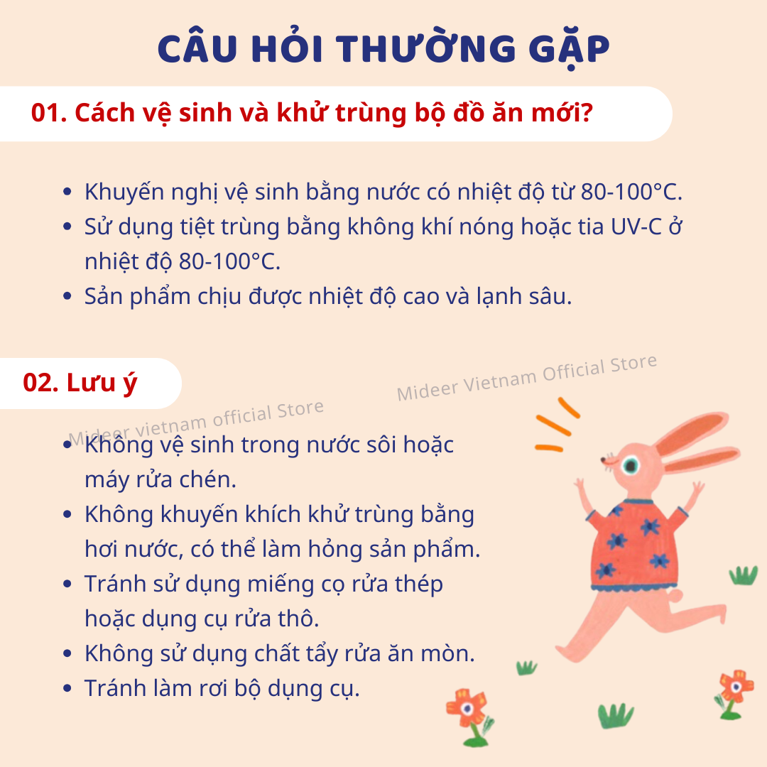 Bộ bát ăn dặm cho bé, chén sứ ăn dặm cho bé kèm thìa dĩa Mideer Kids Tableware
