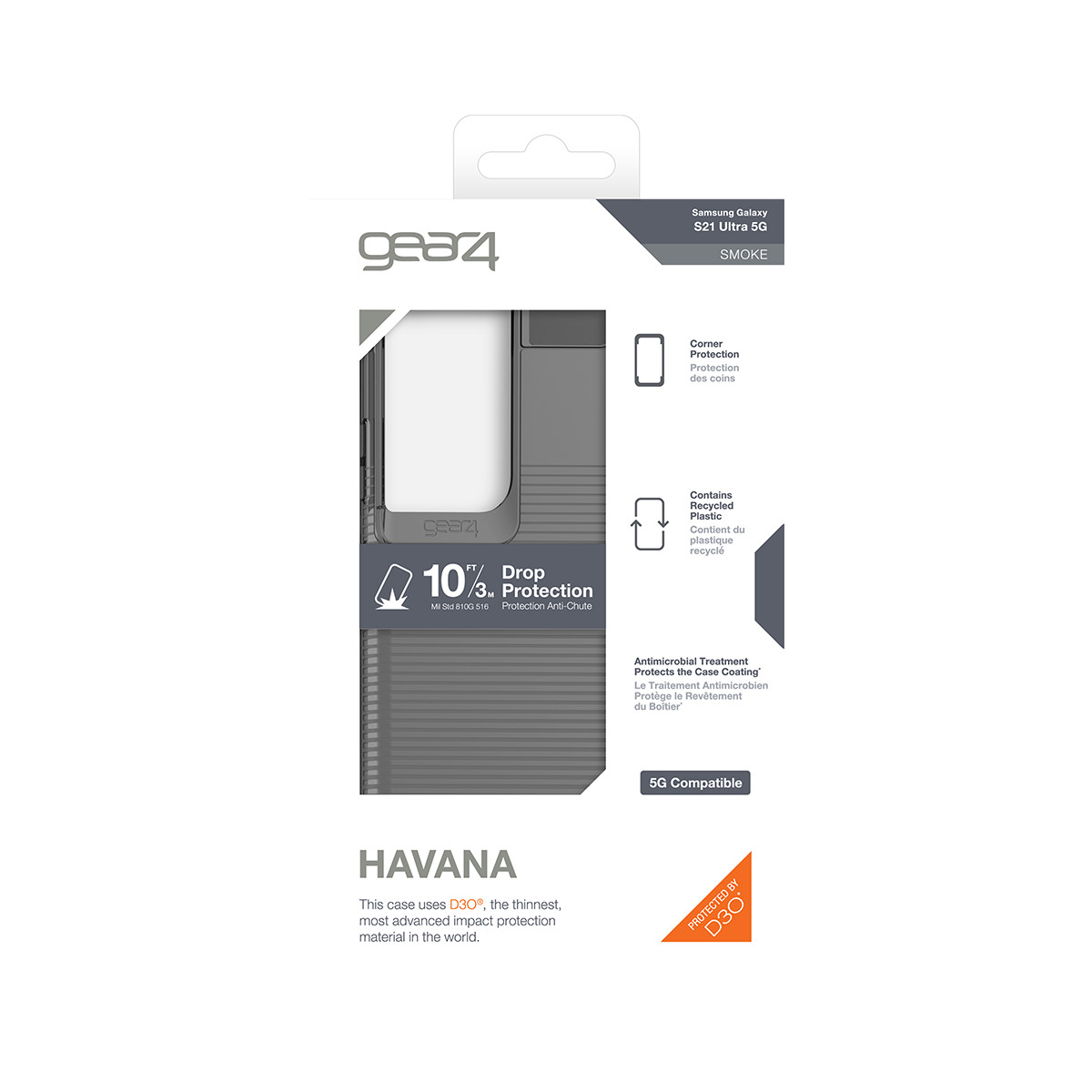 Ốp lưng chống sốc Gear4 D3O Havana 3m cho Samsung Galaxy S21 Series - HÀNG CHÍNH HÃNG