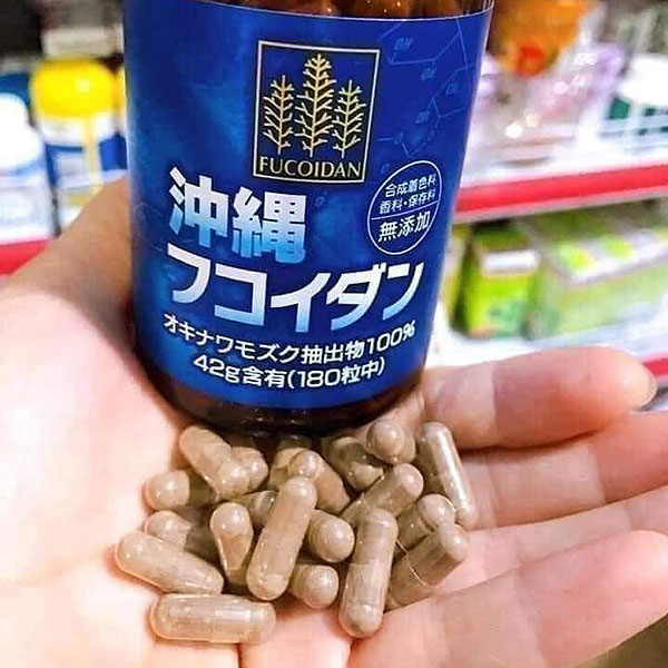 Viên Uống Fucoidan Okinawa Hộ Trợ Ức Chế Tăng Trưởng Tế Bào Ung Thư 180 viên CHÍNH HÃNG