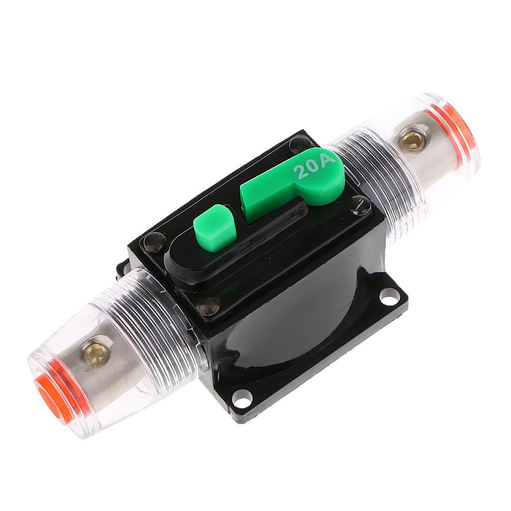 2pcs 20/40A Car Audio Inline Thermal Circuit Breaker Manual Reset Overload