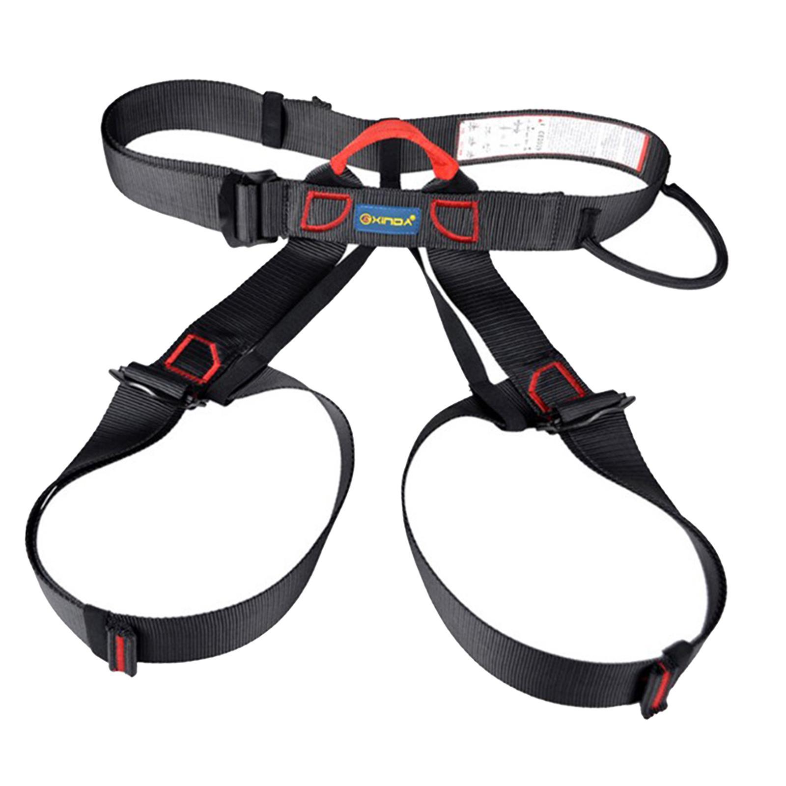 Climbing Harness Adjustable  Belt Wider Climbing Rappelling Black