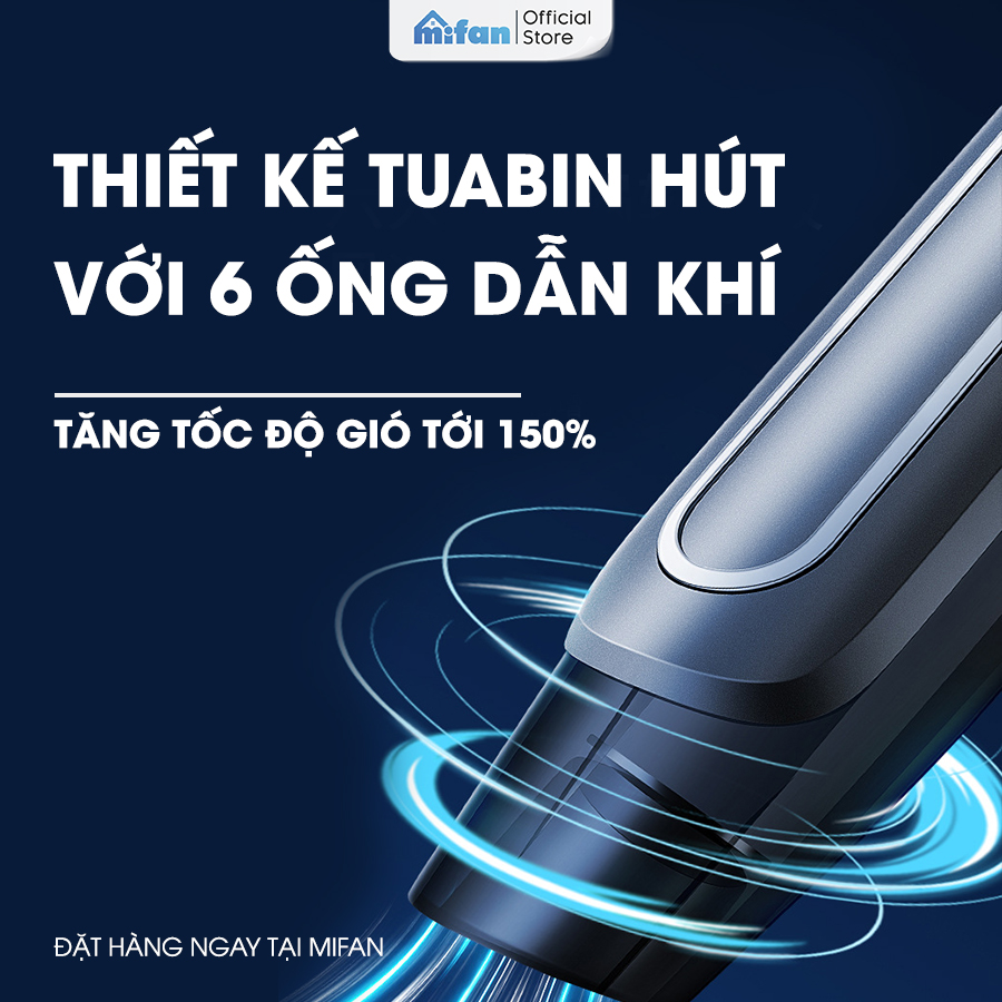 Máy Hút Bụi Cầm Tay Mini Không Dây MIFAN Siêu Mạnh - Vệ sinh ô tô, xe hơi, giuờng nệm, sàn - Hàng chính hãng