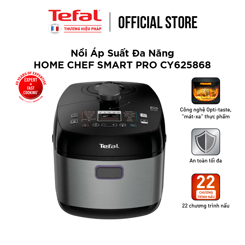 Nồi áp suất điện đa năng 5LTefal Smart Pro CY625868 - Hàng chính hãng