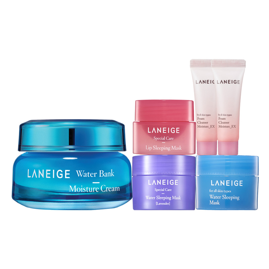 Bộ Kem Dưỡng Ẩm Cho Da Thường Và Da Khô Laneige Water Bank Moisture Cream