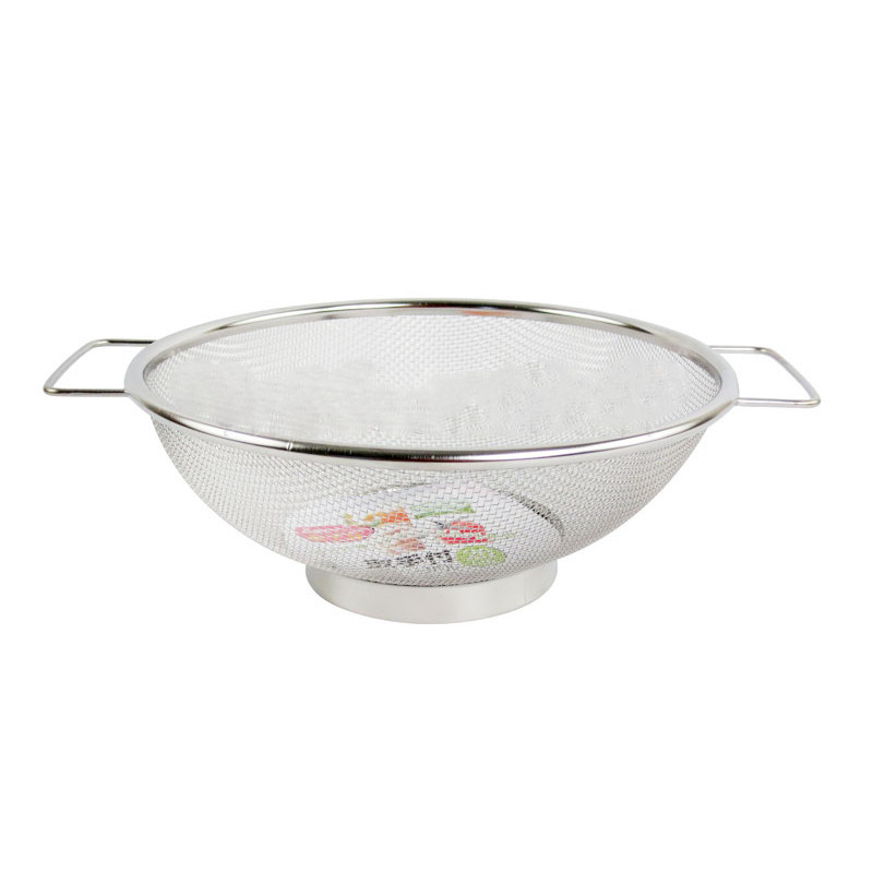 Rổ inox 20cm hàng nội địa Nhật Bản dáng tròn, tay quoai