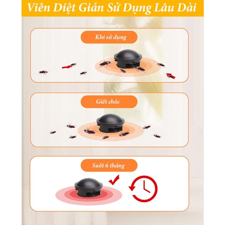 Thuốc diệt gián Nhật 12 viên không mùi, an toàn khi sử dụng