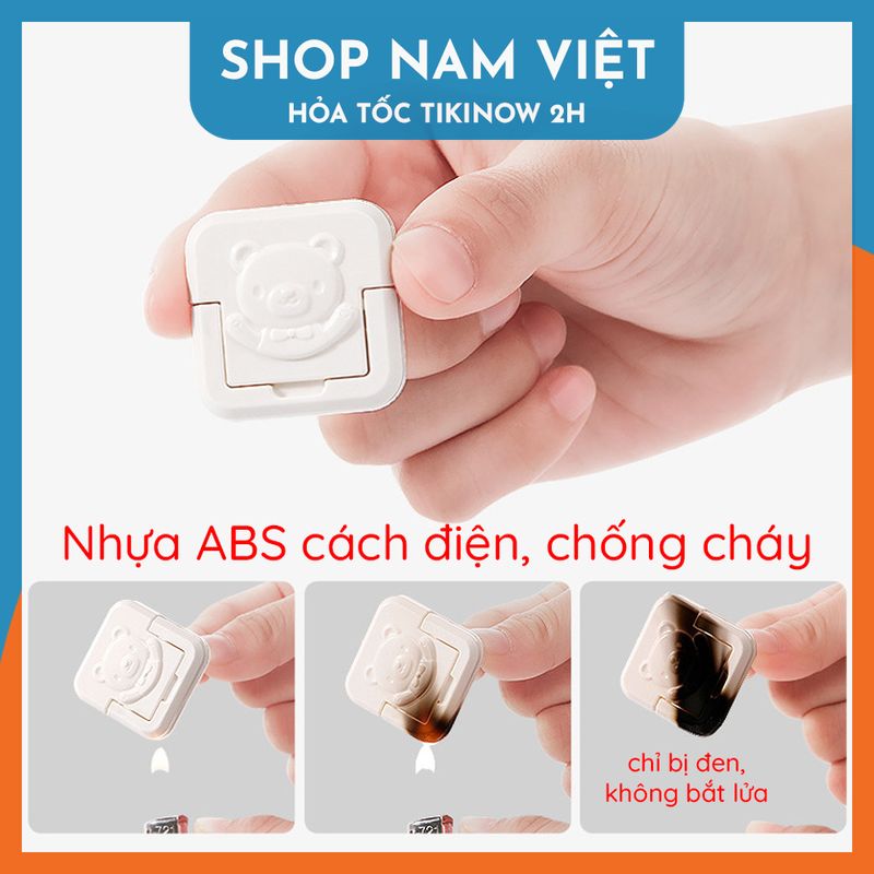 Set 10 Bịt Ổ Điện Chống Giật, Miếng Chặn Ổ Điện Chống Cháy Bảo Vệ An Toàn Cho Bé - Chính Hãng NAVIVU