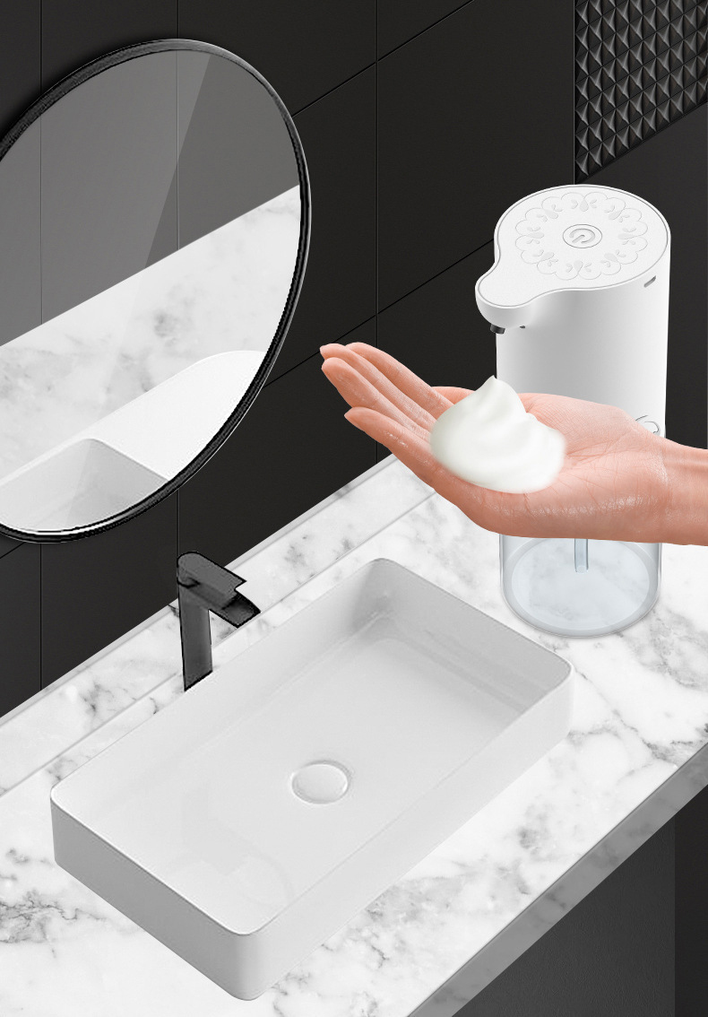 Máy rửa tay cảm biến máy rửa tay tạo bọt tự độn Dùng Pin Tiện Lợi Tránh Tiếp Xúc, Máy Nhả Xà Phòng