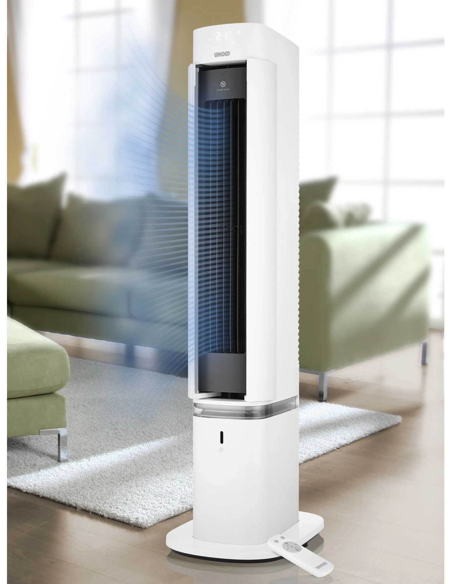 Quạt tháp bốn mùa Unold 86980 đa chức năng 3 in 1 (sưởi, làm mát, phun sương tạo ẩm) Hàng chính hãng