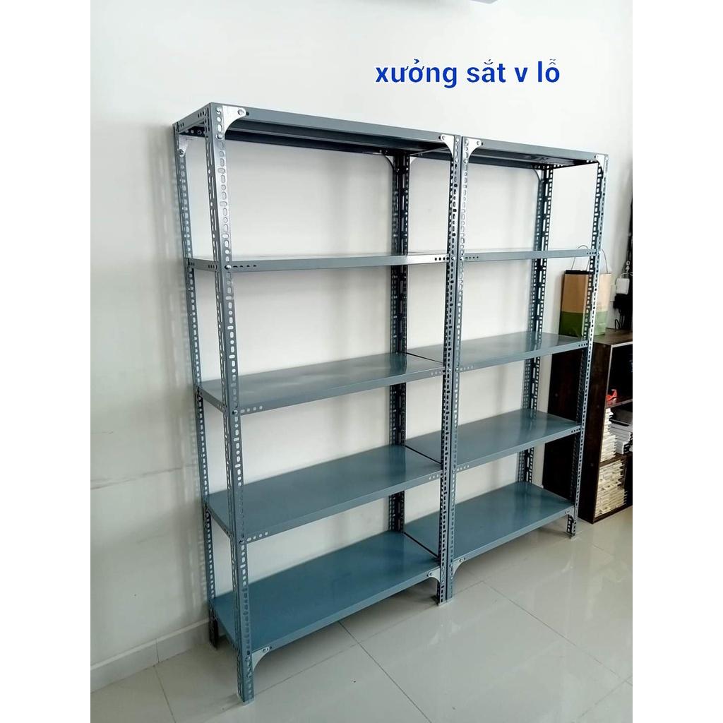 kệ sắt mâm v lỗ( Rộng 40cm x Dài 1M) cao 60-80-1M-1,2M ,nhiều tầng