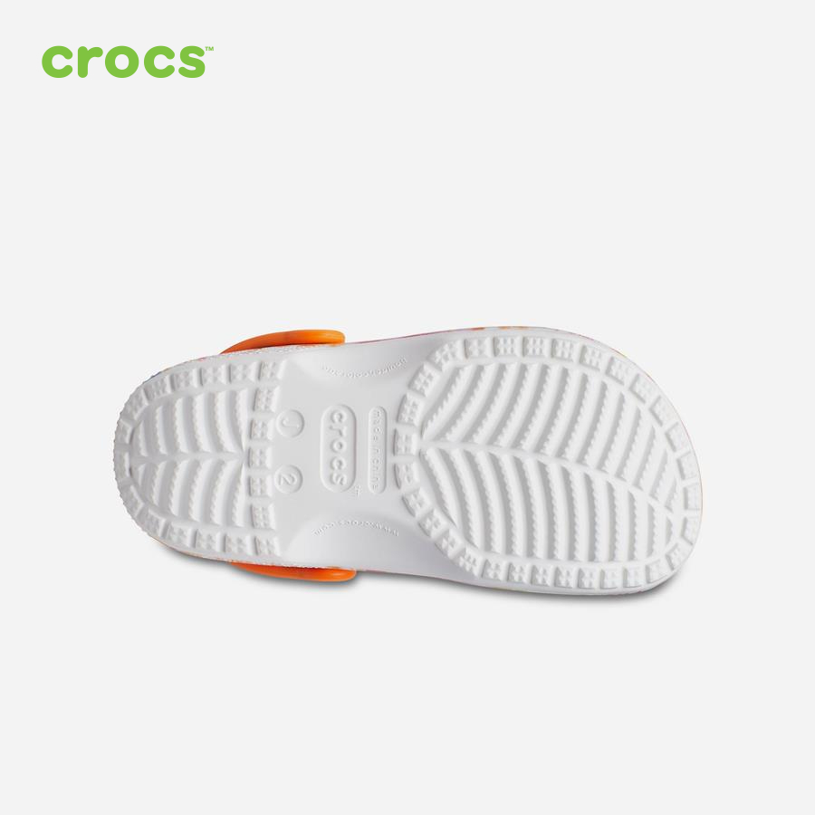 Giày lười trẻ em Crocs FW Classic Clog Kid Tie Dye Graphic Orange Zing/Multi - 206995-83B