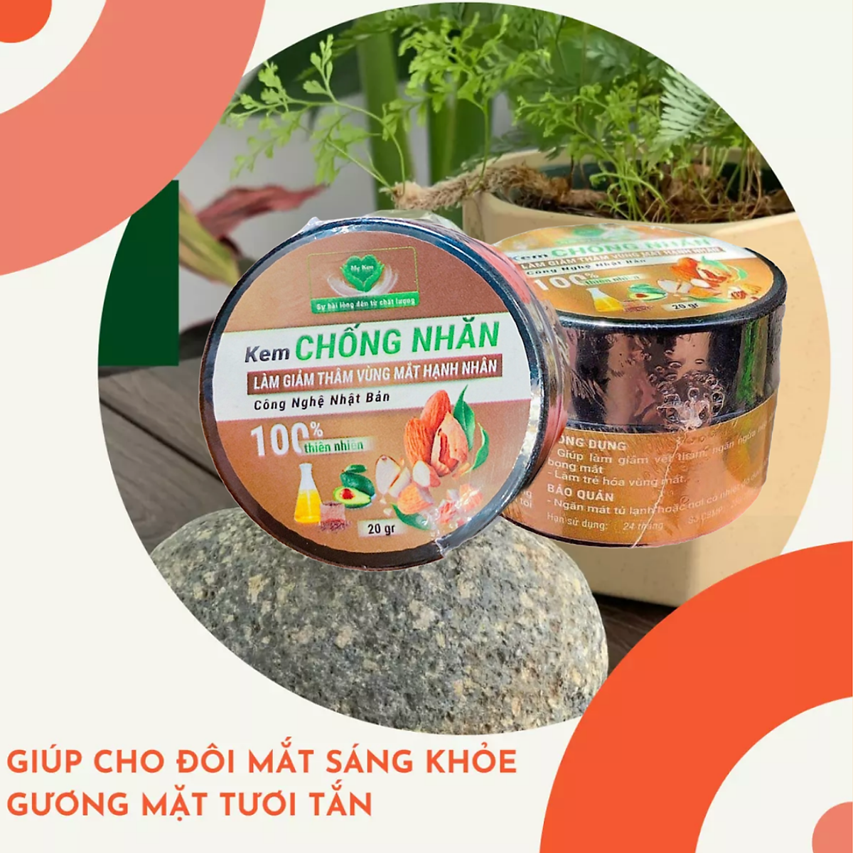 KEM CHỐNG NHĂN LÀM GIẢM THÂM VÙNG MẮT HẠNH NHÂN MẸ KEN chính hãng