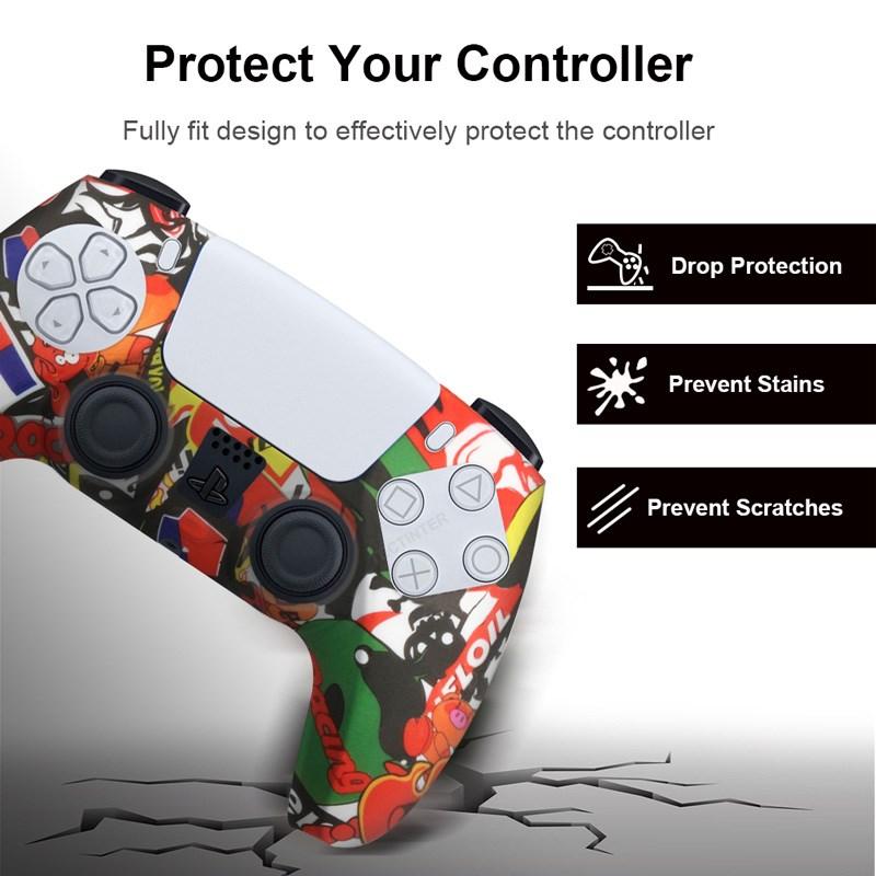 Vỏ Bảo Vệ Silicone Cho SONY Playstation 5 Dành Cho Bộ Điều Khiển Phụ Kiện PS5 Vỏ Cao Su Cho Cần Điều Khiển PS5 Nút Thumb Grip Caps Màu sắc: chống trượt-Octopus