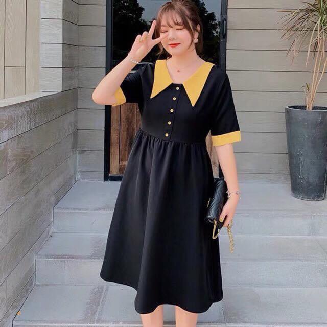 Váy bầu thiết kế cổ xinh yêu