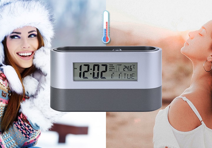 Hộp đựng bút để bàn 2in1 kiêm đồng hồ hiển thị thời gian, nhiệt độ độ ẩm, đếm ngược đa năng M3