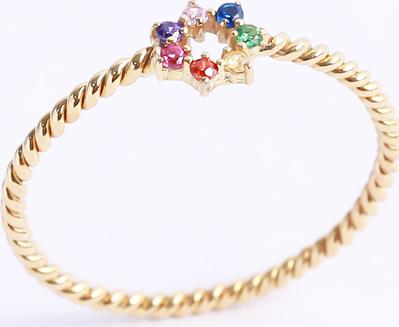 Nhẫn bạc nữ 925 cầu vồng hoa Gix Jewel N59