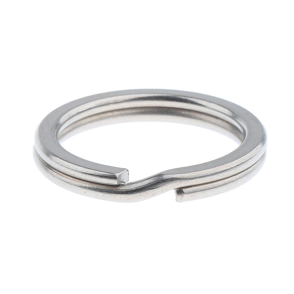5pcs Titanium Keychain Split Ring Keyring Holder Hanging Loop