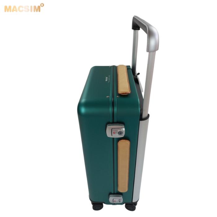 Vali hợp kim nhôm nguyên khối MS1403 Macsim cao cấp màu xanh Green, xanh Blue, màu đen,màu bạc