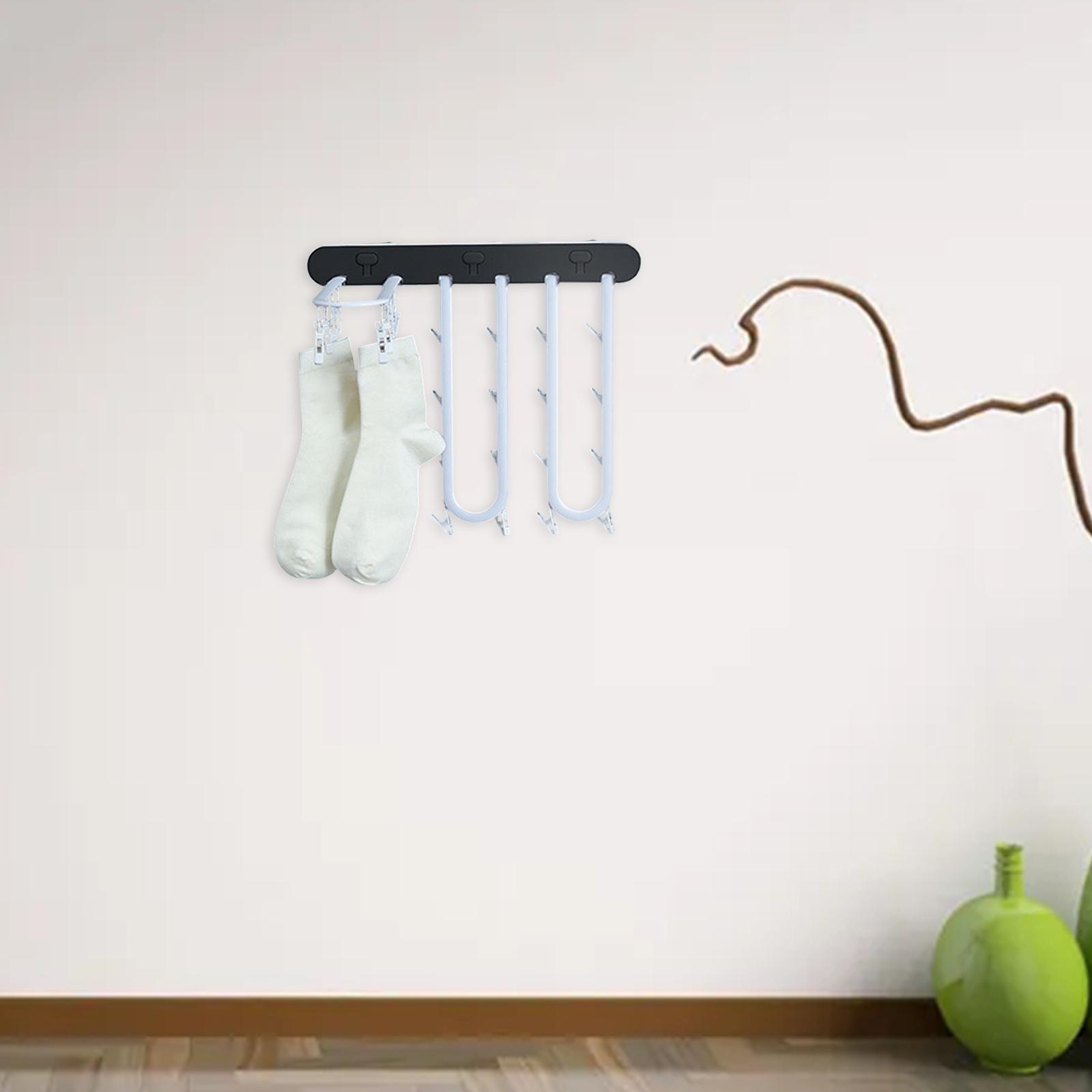 Underwear Hanger Closet Organiser Sock Clip for Baby Clothes Ties Free Drill