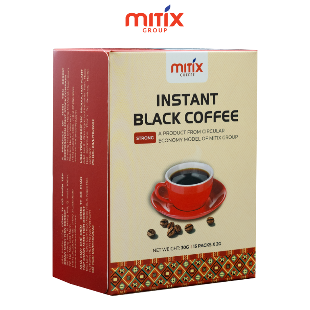 Cà phê hòa tan đen MITIX COFFEE loại 30gr (15 gói *2gr)