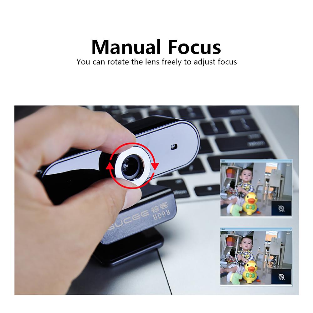 Webcam GUCEE HD98 1080P tự động lấy nét,tích hợp Micrô Máy ảnh cho máy tính xách tay