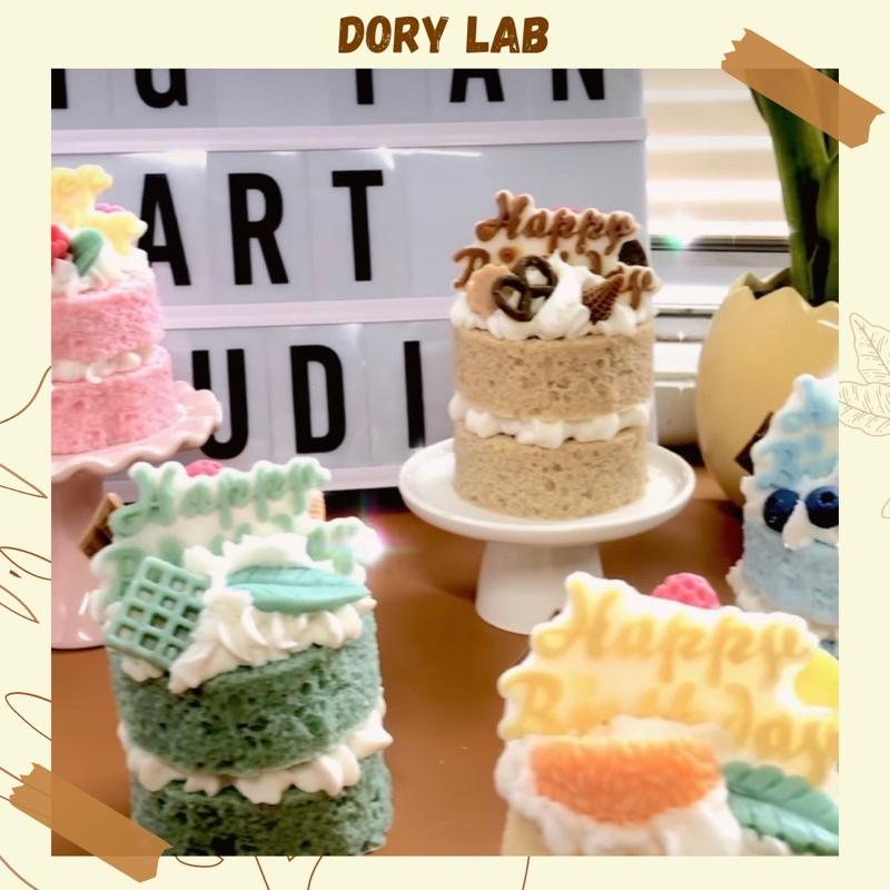 Nến Thơm Bánh Kem 2 Tầng HPBD Trái Cây Màu Sắc - Dory Lab