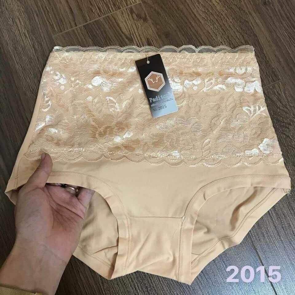 Quần lót nữ cotton phối ren cạp cao gen bụng cho người béo dưới 75kg