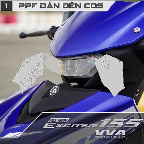 Combo ĐỊNH VỊ &amp; CHÓA ĐÈN PPF EXCITER 155 bảo vệ xe Yamaha Ex