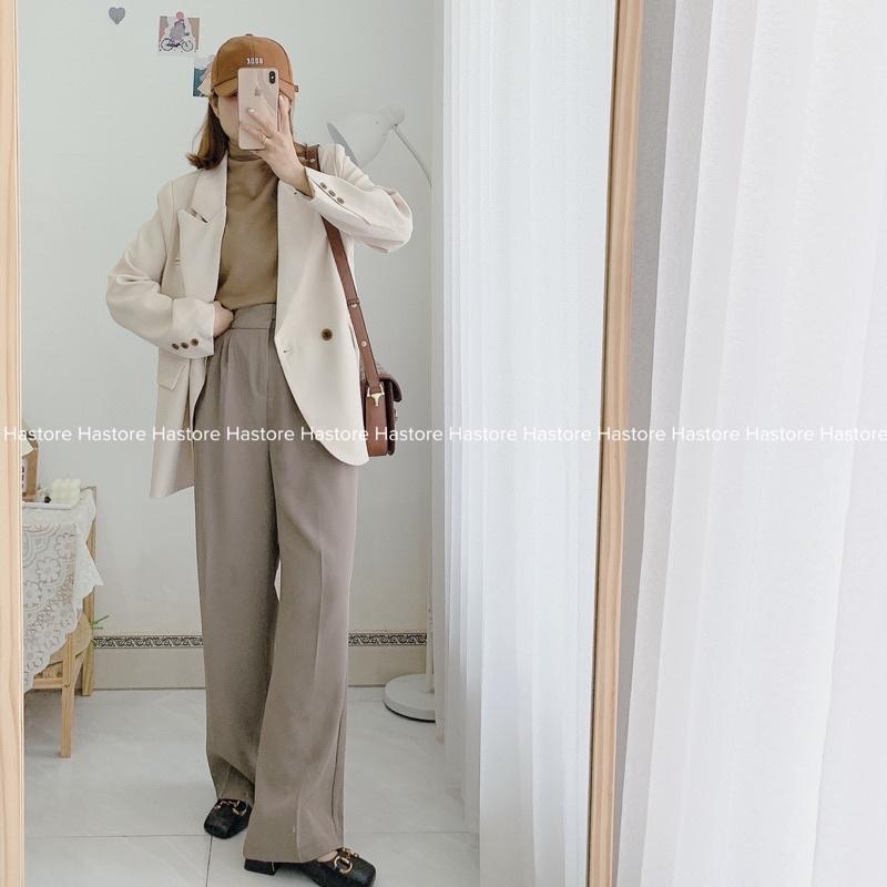 Khoác Blazer tay cài khuy xuất Hàn