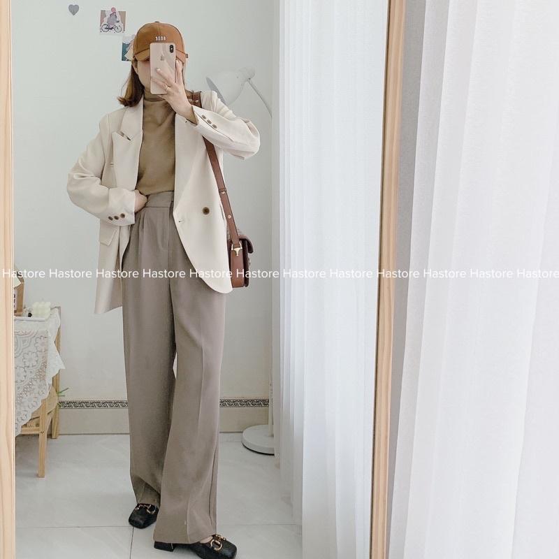 Khoác Blazer tay cài khuy xuất Hàn ( ảnh tự chụp )