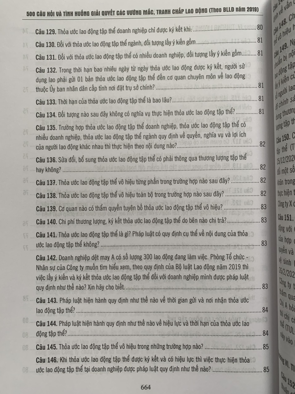 500 Câu hỏi và tình huống giải quyết các vướng mắc tranh chấp lao động