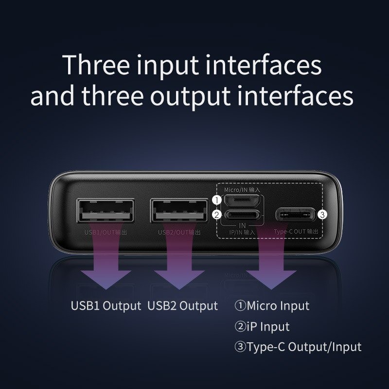 Pin dự phòng sạc nhanh Baseus Adaman Metal Digital Display Quick Charge - Hàng Chính Hãng