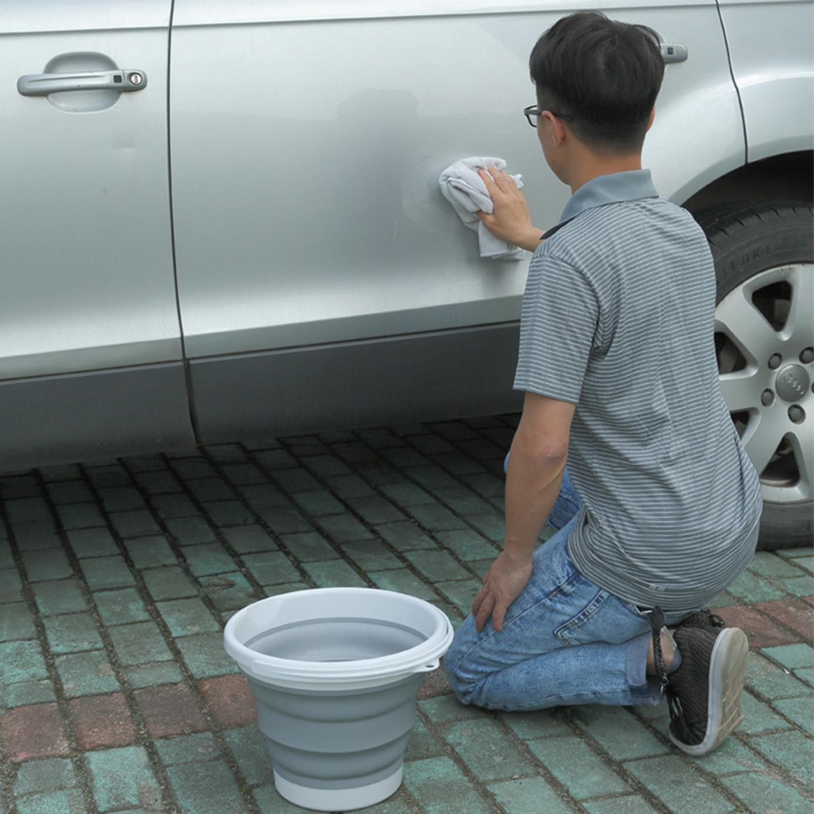 Xô đa năng có thể gập lại và treo được làm từ TPR PP, dùng cho việc đi cắm trại, đi biển, câu cá…
