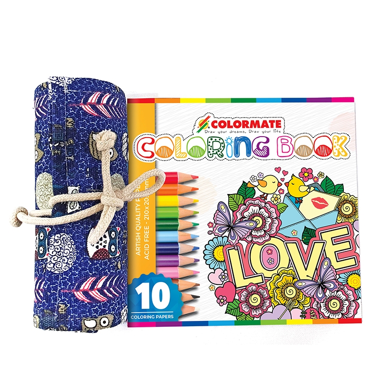 Bộ Bút Chì Màu Roll Up Coloring Set Colormate 11697