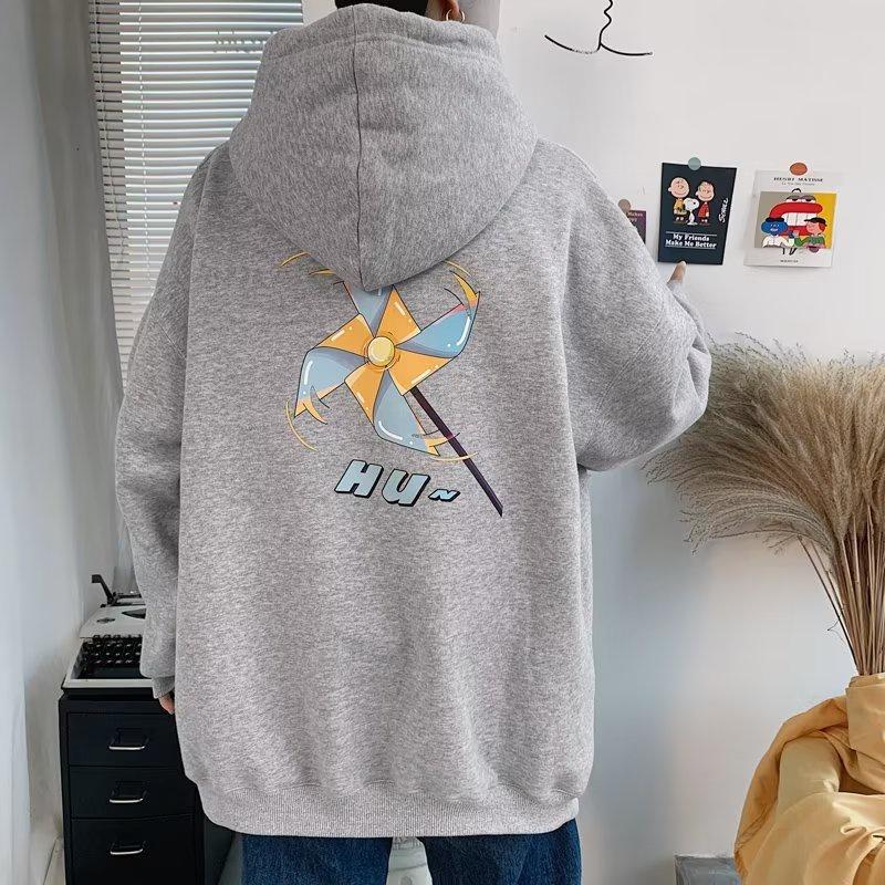 Áo Hoodie Tay Dài Dáng Rộng In Họa Tiết Hoạt Hình Phong Cách Cổ Điển