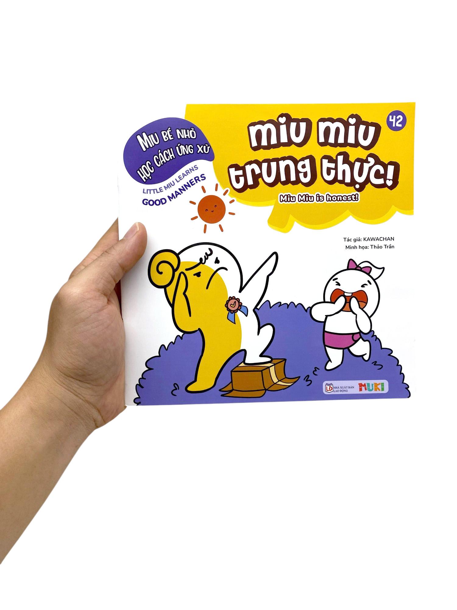 Sách - Ehon Kĩ Năng Sống - Miu Bé Nhỏ Học Cách Ứng Xử - Tập 42 - Miu Miu Trung Thực!
