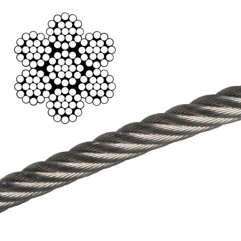 Dây cáp thép mạ kẽm 3.8mm, 5.5mm dây cáp thép lụa, chằng, kéo các thiết bị hay vật dụng chịu tải cao, dây cáp thép bọc