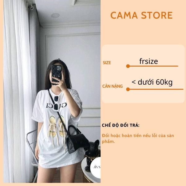 Áo thun hình đôi giầy tay lỡ form rộng CaMa Store M267