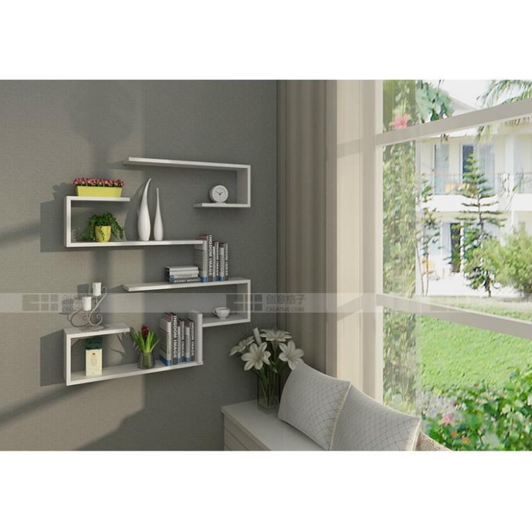 Kệ trang trí treo tường 2 thanh chữ J