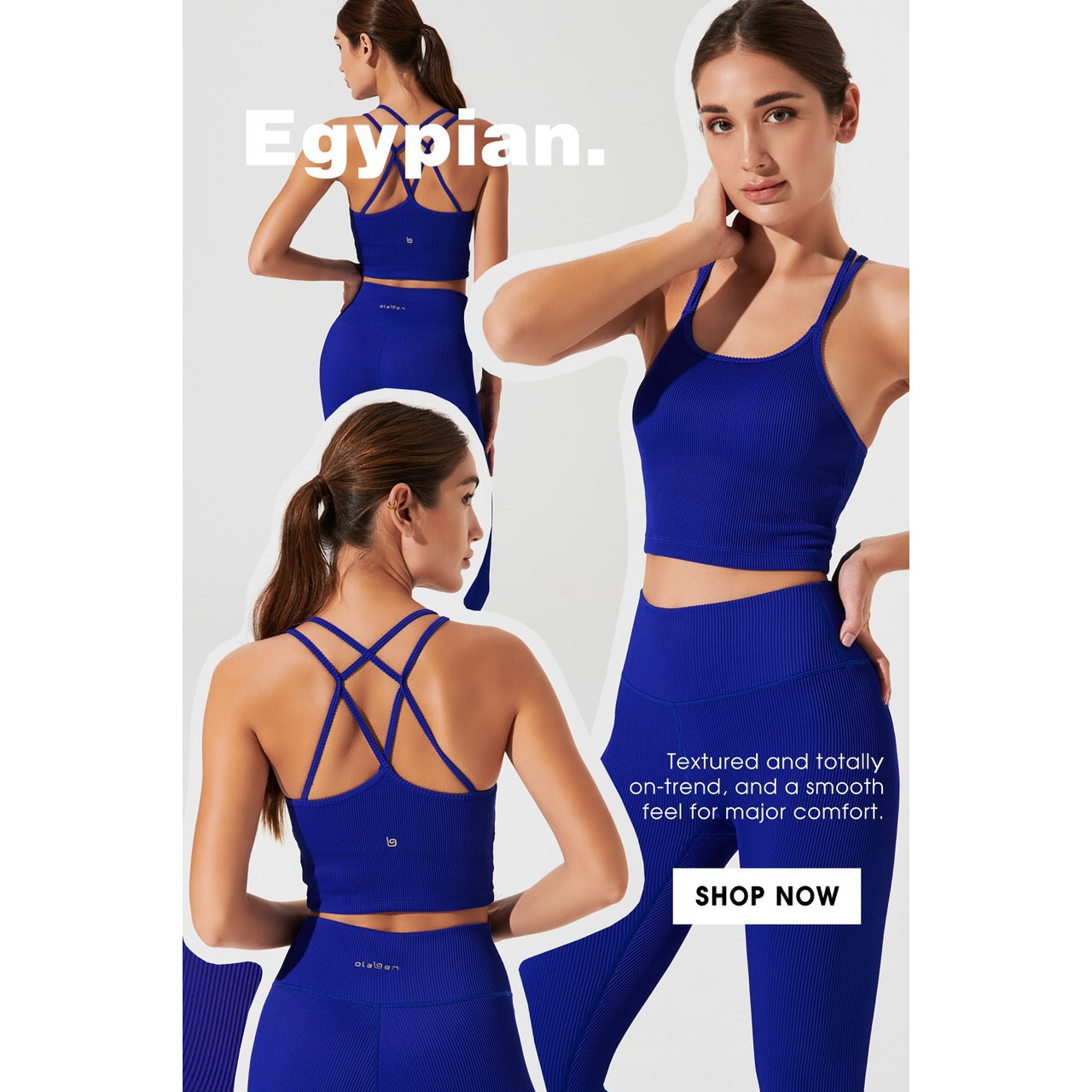 OLABEN Áo tập thể thao Yoga Gym Egypian Blue Top