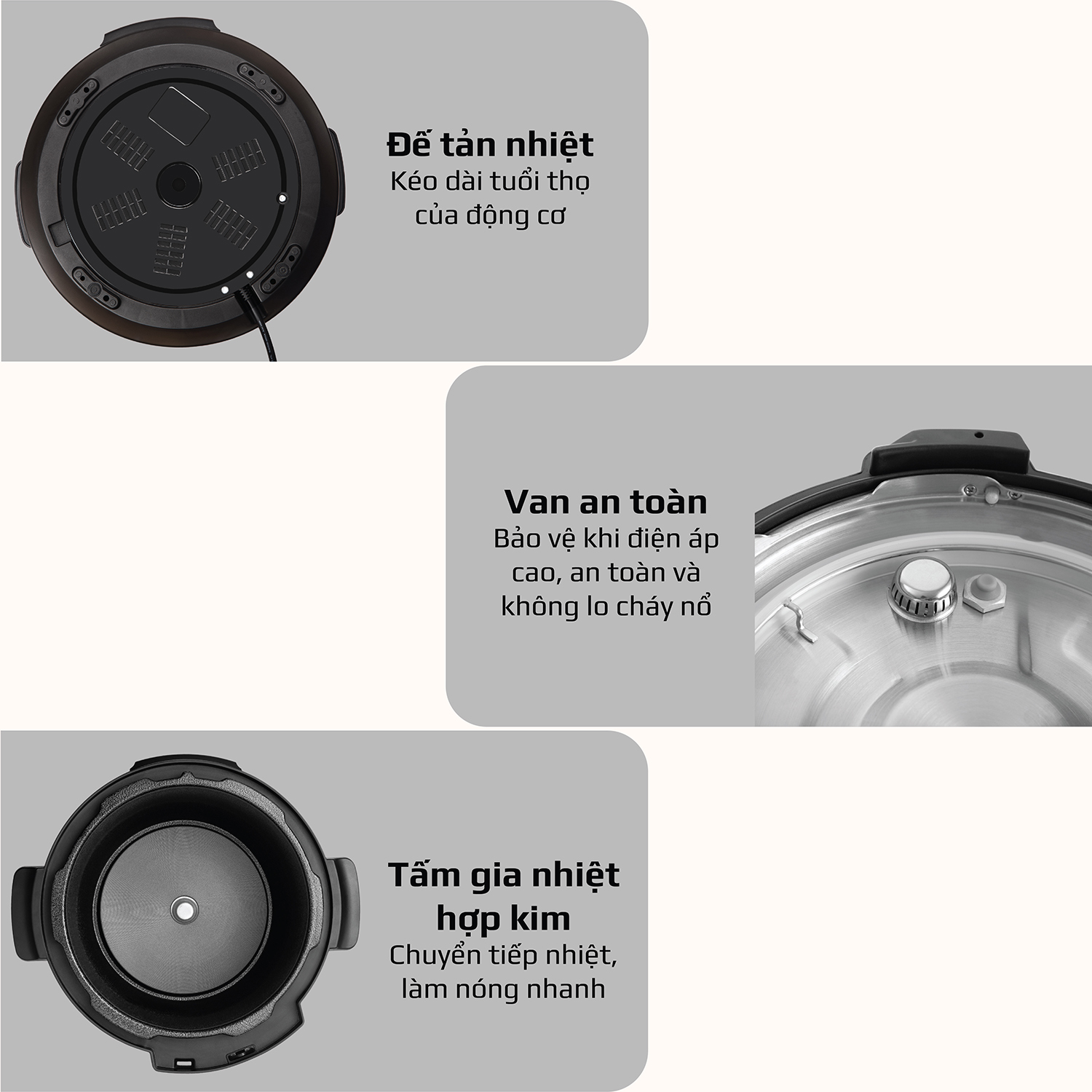 Nồi áp suất điện Olivo PC60 - 16 chức năng - 6 lít - 1.000W - BH 2 năm