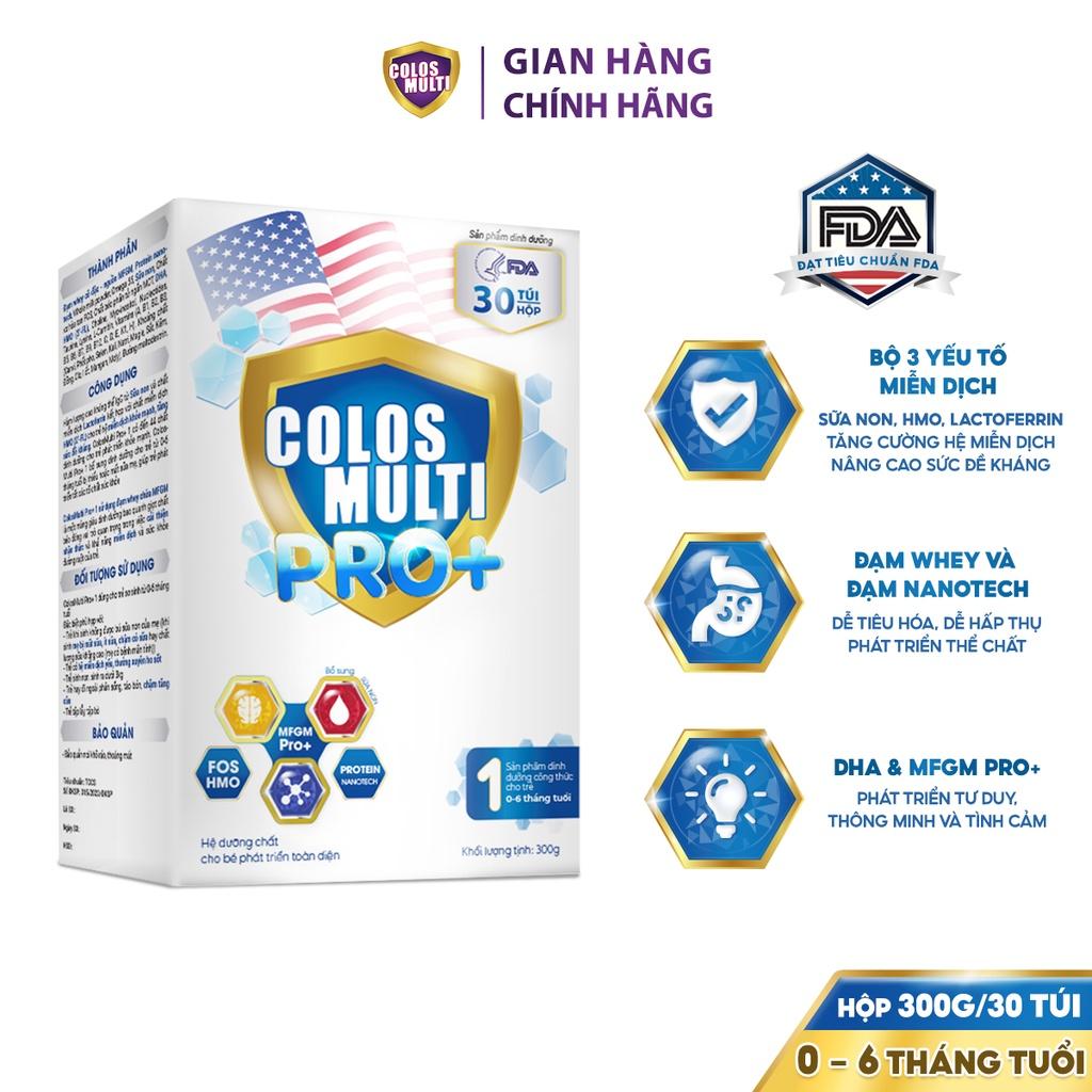 Sữa Bột Colosmulti Pro+ 1 300g/30túi tăng cường miễn dịch,phát triển thể chất &amp; nhận thức