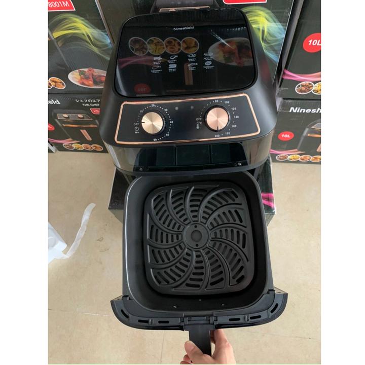Nồi chiên không dầu 10L Nine Shield KB-8001M , Siêu To Khổng Lồ Thế Hệ Mới Nhất 2021, Bảo hành 12 tháng