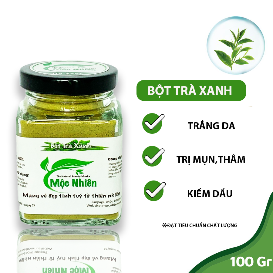 Bột Trà Xanh cao cấp Mộc Nhiên 100% nguyên chất (100gam)