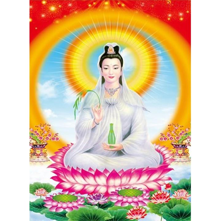 Tranh đá Quan Thế Âm Bồ Tát VS092 - kích thước: 75 * 55cm.