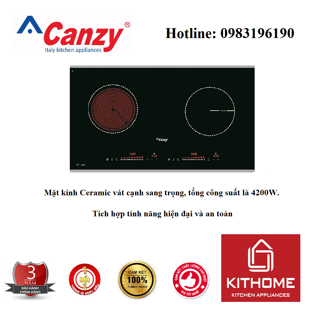 Combo Bếp Điện Từ Canzy CZ 06H + Attomat Cao Cấp - Hàng Chính Hãng