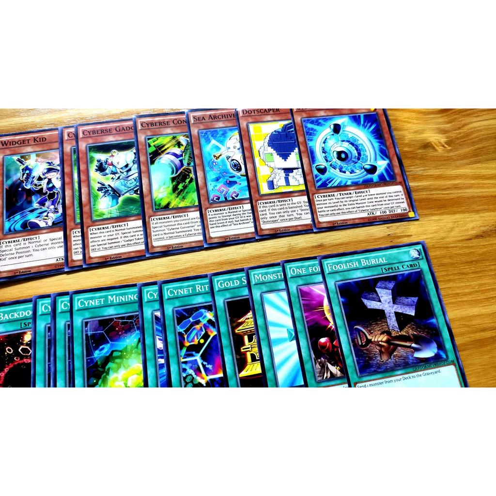 Bài Yugioh ️️ Thẻ bài Yugioh VRAINS Cyberse Yusaku Fujiki deck 54 lá