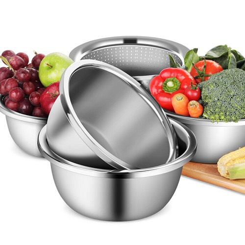 set 5 bộ rổ chậu inox