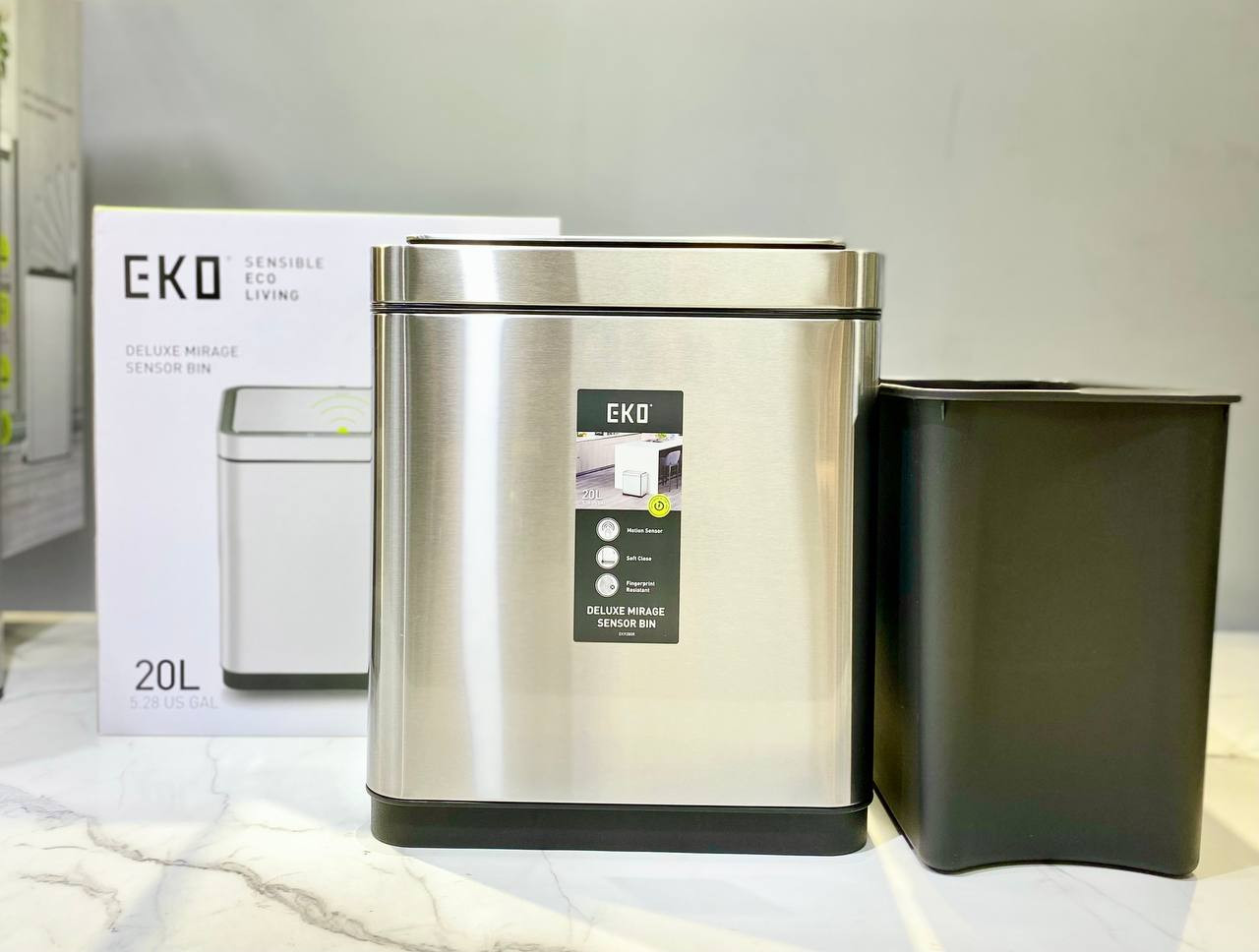 Thùng rác cảm biến chống bám vân tay EKO EK9280RMT-20L Made in EU Hàng chính hãng